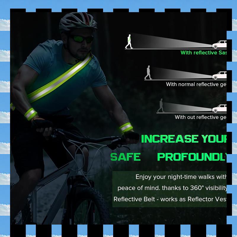 Running Gear At Night - Светоотражающий пояс ABME 2X для прогулок